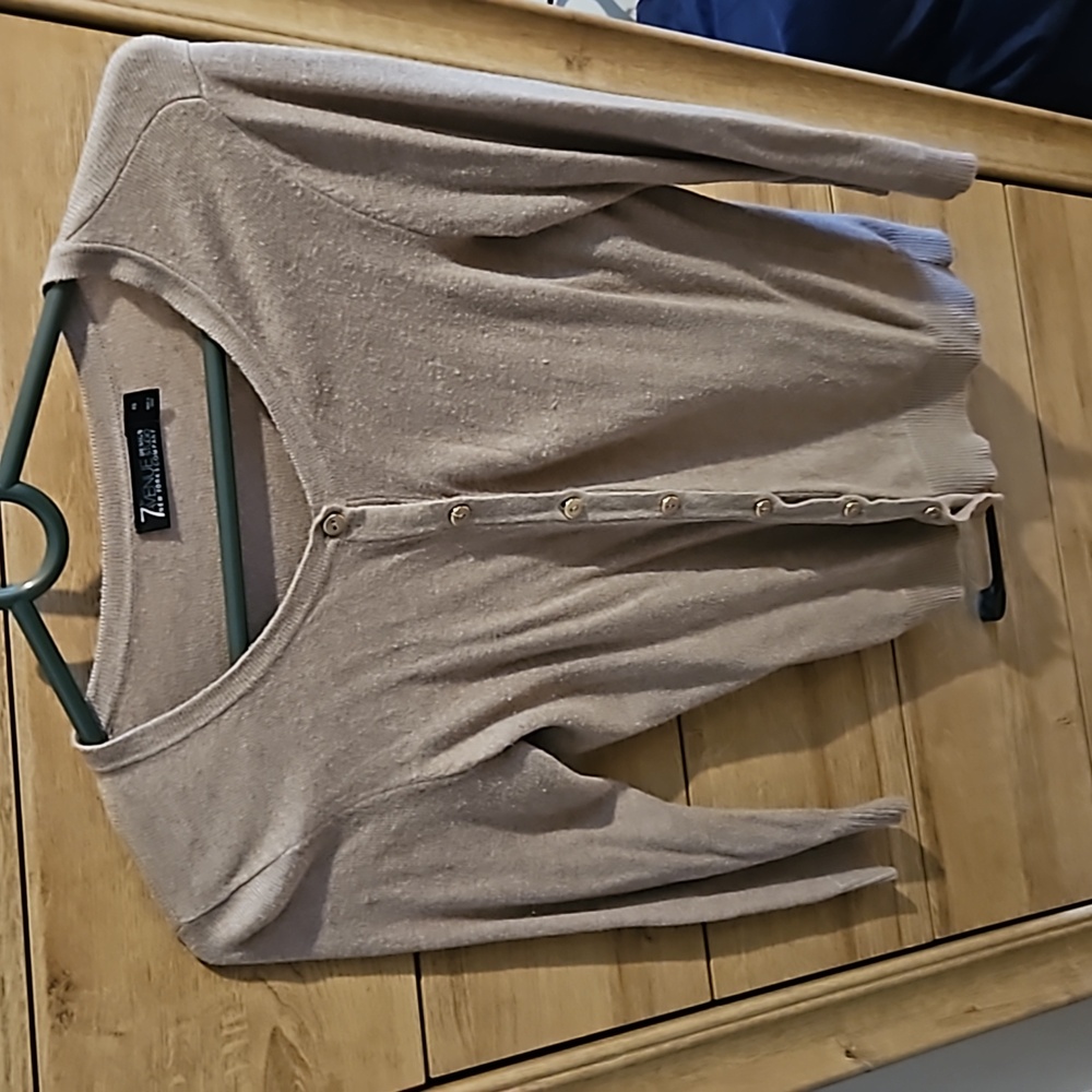 New York & Co Taupe/Beige Cardigan XS